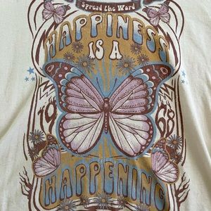 Altar’d State Happiness is a Happening Butterfly Cropped Tshirt